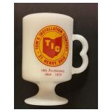 LOT OF 48 MILK GLASS MUGS WITH TCI LOGO