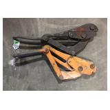 SET OF 2 STRAND GRIP HIGH TENSION CABLE PULLERS