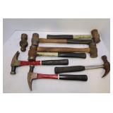 LARGE LOT OF ASSORTED LINEMANS HAMMERS AND MORE