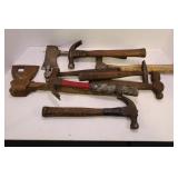 LARGE LOT OF ASSORTED HAMMERS AND HATCHETS