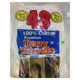 TERRY TOWEL BAG OF 48 COTTON SHOP TOWELS