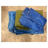 LARGE LOT OF ASSORTED USED TARPS