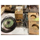 LARGE LOT OF COPPER GROUND WIRE, COPPER LEADS AND