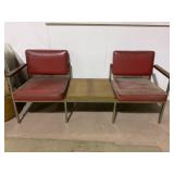 LOT OF 2 VINTAGE WAITING ROOM CHAIR SETS