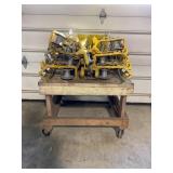 LOT OF 23 OVERLASH ALUMINUM CABLE ROLLERS W/ ROLL