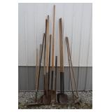 LARGE LOT OF UTILITY POLE SHOVELS AND MORE