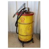SHELL ROLL AROUND OIL BARREL WITH PUMP