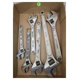 LARGE LOT OF ADJUSTABLE WRENCHES - NAPA &