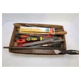 LARGE LOT OF HAND FILES, SCRAPERS AND MORE
