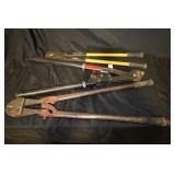 LOT OF 3 HEAVY DUTY BOLT AND CABLE CUTTERS