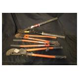LOT OF 4 HEAVY DUTY BOLT AND CABLE CUTTERS