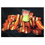 LARGE LOT OF SAFETY VEST AND HARD HAT