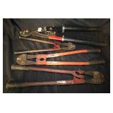 LOT OF 4 HEAVY DUTY BOLT AND CABLE CUTTERS