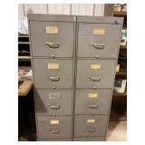 LOT OF 2 SHAW-WALKER 4 DRAWER METAL FILING