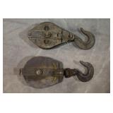 SET OF 2 HEAVY DUTY ROPE/CABLE PULLEYS