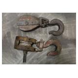 SET OF 2 HEAVY DUTY ROPE/CABLE PULLEYS