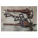 COFFING 1 1/2 TON CHAIN HOIST - LOT OF 2