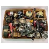 LARGE LOT OF ASSORTED VINTAGE FISHING REELS
