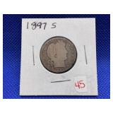 1897-S BARBER QUARTER
