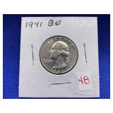 1941 WASHINGTON QUARTER BU