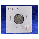 1854-O SEATED DIME