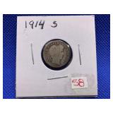 1914-S BARBER DIME