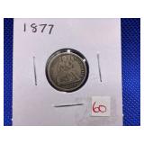 1877 SEATED DIME