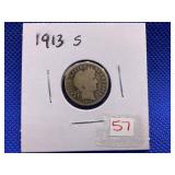1913-S BARBER DIME
