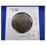 1838 LARGE CENT