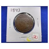 1843 LARGE CENT