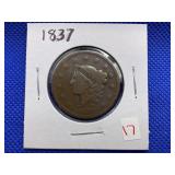 1837 LARGE CENT