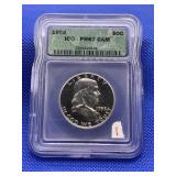 1958 FRANKLIN HALF DOLLAR ICG PR67CAM