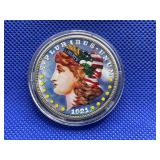 1921 COLORIZED MORGAN SILVER DOLLAR
