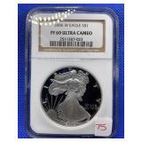 2006-W SILVER EAGLE NGC PF69UC (ULTRA CAMEO)