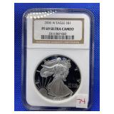 2006-W SILVER EAGLE NGC PF69UC (ULTRA CAMEO)