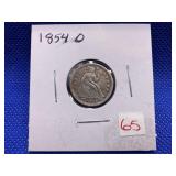 1854-O SEATED DIME