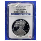 2007-W SILVER EAGLE NGC PF69UC (ULTRA CAMEO)