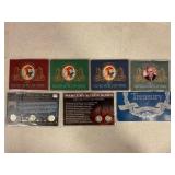 LOT OF 7 MERCURY & ROOSEVELT SILVER DIME SETS