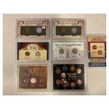 LOT OF 5 ASSORTED COIN SETS TO INCLUDE JEFFERSON