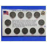UNTIED STATES WARTIME SILVER NICKEL SET