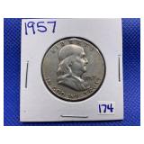 1957 FRANKLIN HALF DOLLAR