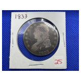 1833 BUST HALF DOLLAR