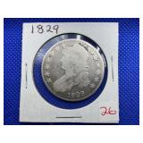 1829 BUST HALF DOLLAR