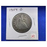 1854-O SEATED HALF DOLLAR
