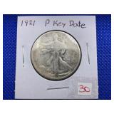 1921 WALKING HALF DOLLAR KEY DATE