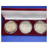 1921 PDS THREE COIN MORGAN SILVER DOLLAR SET