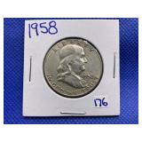 1958 FRANKLIN HALF DOLLAR
