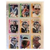 LOT OF 9 1978 TOPPS NFL PAGE OF CARDS
