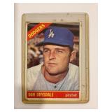 1966 TOPPS MLB DON DRYSDALE, DODGERS PTICHER CARD
