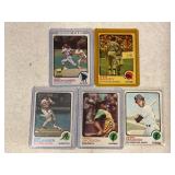 LOT OF 5 1973 TOPPS MLB CARDS - #181, 213 GARVEY,
